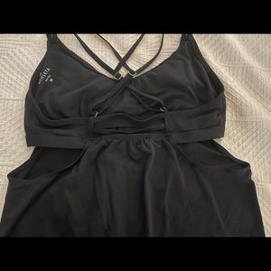 Athlete black tankini